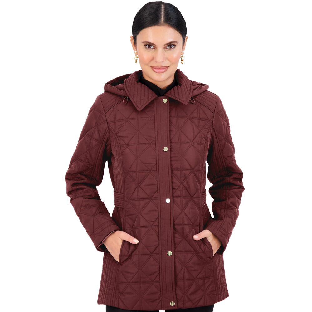 Jones New York Quilted Women's Puffer Jacket Women's Winter Coat with, Size XS